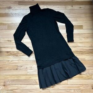 Goth Black Long Sleeve Sweater Dress